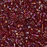 11/0 Delica Bead #1242 Dark Cranberry Red Transparent AB 5.2g