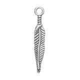 Feather Metal Pendant 29x5mm Antique Silver 10/pk