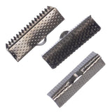 *20mm Gunmetal Ribbon Ends 10/pk