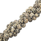 Dalmation Jasper Beads 8mm Round (Natural) 15-16" Strand