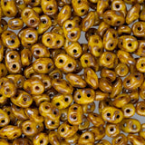 *Czech Superduo Beads Lemon Picasso 22g