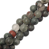 African Bloodstone Beads 10mm Round (Natural) 15-16" Strand
