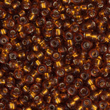 11/0 Miyuki Seed Beads #0005 Silver Lined Dark Topaz 22g