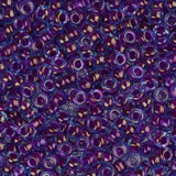 11/0 Miyuki Seed Beads #0352 Aqua Fuchsia Lined Luster 22g