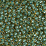 11/0 Miyuki Seed Beads #0374 Light Topaz Turquoise Lined 22g