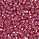 11/0 Miyuki Seed Beads #0645 Dark Rose Silver Lined Alabaster 22g