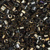 10/0 Czech 2 Cut Seed Beads Opaque Brown AB 22g