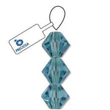 Preciosa Bicone 3mm Aqua Preciosa Bicone 5" Strand