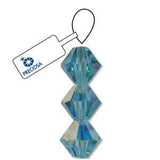 Preciosa Bicone 3mm Aqua AB 5" Strand