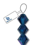 Preciosa Bicone 3mm Capri Blue AB 5" Strand