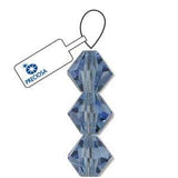Preciosa Bicone 3mm Light Sapphire 5" Strand