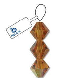 Preciosa Bicone 3mm Topaz AB 5" Strand