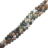 Indian Agate Beads 4mm Round (Natural) 15-16" Strand