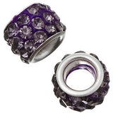 European Rhinestone Beads 12mm Dark Violet 5/pk