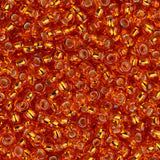 11/0 Czech Seed Beads #34983B Silver Lined Orange 250g