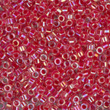 11/0 Delica Bead #0075 Dark Rose AB Lined 5.2g