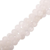 White Jade Beads 8-9mm Round (Natural) 15-16" Strand