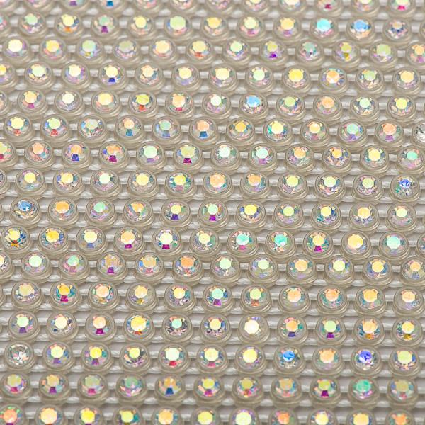 Plastic 2.4mm Crystal AB Rhinestone Banding 10yd/pk