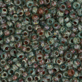 11/0 Miyuki Seed Beads #4506 Transparent Sea Foam Picasso 22g