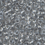 8/0 Miyuki Seed Beads #0242 Sparkle Pewter Lined Crystal 22g