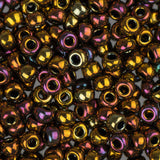 8/0 Perles Miyuki Rocailles #0462 Metallic Light Bronze Iris AB 22g