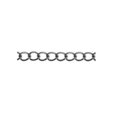Chain Curb 3.5x5mm Links Hematite 1m