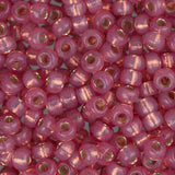 8/0 Miyuki Rocailles #0645 Silver Lined Dark Rose Albâtre 22g