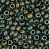 8/0 Perles Miyuki Rocailles #2008 Vert Métallique Mat AB 22g