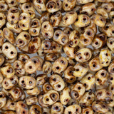 *Czech Superduo Beads Dark Travertine 22g