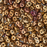 *Czech Superduo Beads Crystal Gold Rainbow 22g