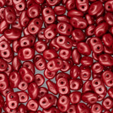 *Czech Superduo Beads Pastel Dark Coral 22g