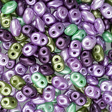 *Czech Superduo Beads Spring Violets 22g