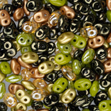 *Czech Superduo Beads Rainforest 22g