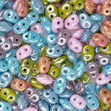 *Czech Superduo Beads Cotton Candy 22g