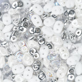 *Czech Superduo Beads White Wedding 22g