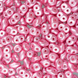 *Czech Superduo Beads Pastel Pink 22g