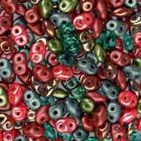 *Czech Superduo Beads Poppy Fields 22g