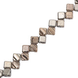 *Czech Silky Beads Crystal Chrome Full 40/strand