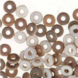 *Czech O Beads Chalk White Celsian Matte 8.1g