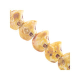 Perles d'ours Zuni tchèques de 10 mm 18/fil - travertin d'albâtre brun clair