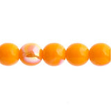 Czech Round Druk Beads 3mm Opaque Orange AB 62/strand
