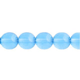 Czech Round Druk Beads 3mm Transparent Aqua 62/strand