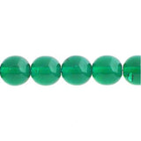 *Czech Round Druk Beads 3mm Transparent Emerald 62/strand