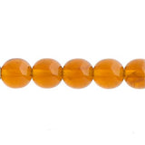 Czech Round Druk Beads 3mm Transparent Topaz 62/strand
