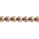 Czech Round Druk Beads 3mm Transparent Crystal Bronze 62/strand