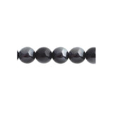 Czech Round Druk Beads 4mm Opaque Jet Hematite 45/strand