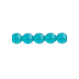 Czech Round Druk Beads 4mm Transparent Blue Zircon 45/strand