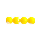 Czech Round Druk Beads 6mm Opaque Yellow AB 31/strand