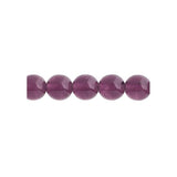 Czech Round Druk Beads 6mm Transparent Amethyst 31/strand