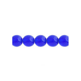 Czech Round Druk Beads 6mm Transparent Sapphire 31/strand